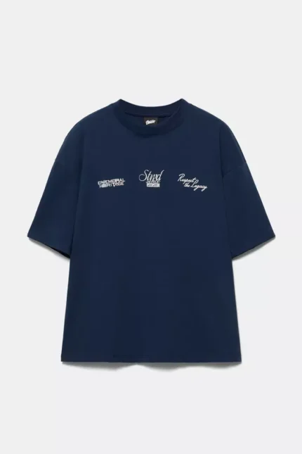 Camiseta azul estampada de STWD.webp